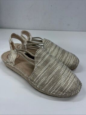 New Toni Pons Espadrilles In Tan/Gold Size EU 37(US 6.5)